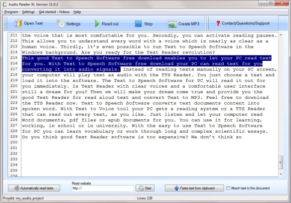 Text to speech software for Windows